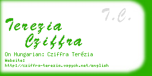 terezia cziffra business card