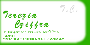 terezia cziffra business card